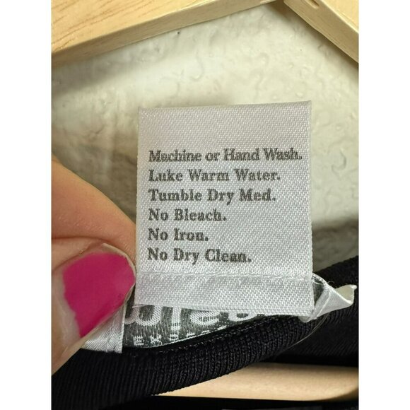 Exclusively MISOOK Dress Size Large Petite Black Short Sleeve Pullover Career - Picture 7 of 7